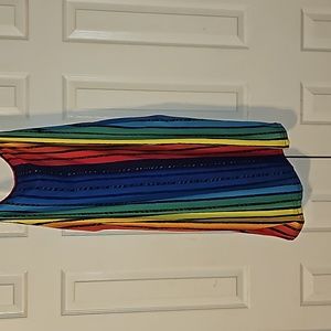 Rainbow color cotton stretch dress * NEVER WORN**
